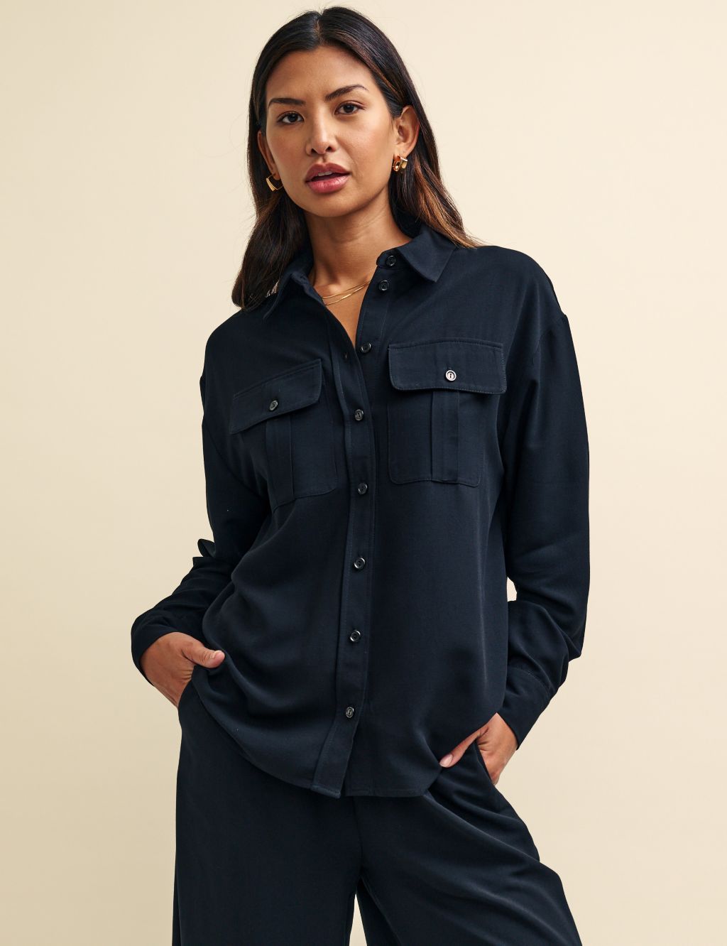 Collared Button Through Relaxed Shirt image 1
