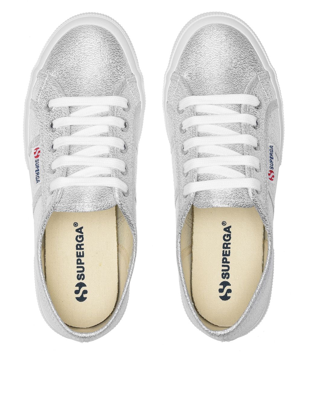 Women's Silver Trainers, Silver Canvas & Slip On Trainers