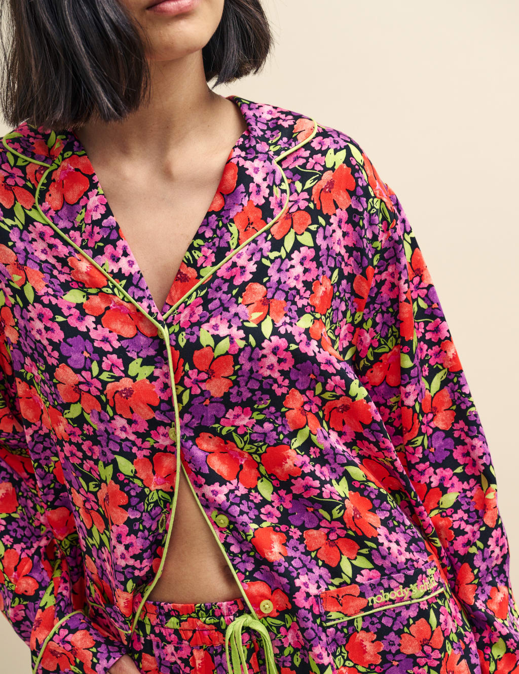 Floral Revere Collar Pyjama Set image 10