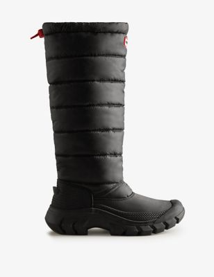 Hunter Womens Intrepid Water Repellent Snow Boots - 5 - Black, Black