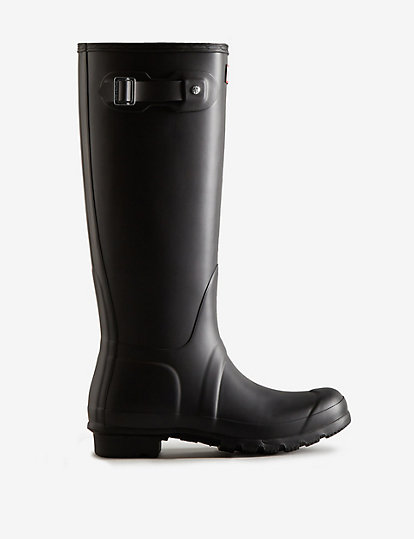 hunter knee high wellington boots - 5 - black, black