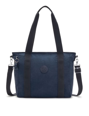 Kipling Womens Asseni Water Resistant Tote Bag - Blue, Blue