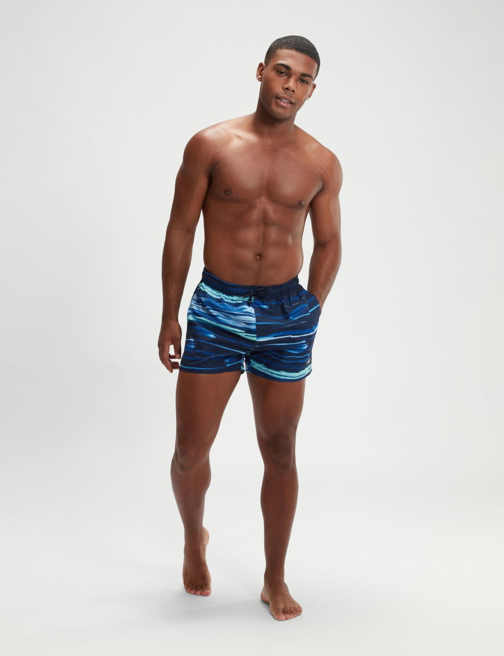 Essentials Pocketed Striped Swim Shorts image 1
