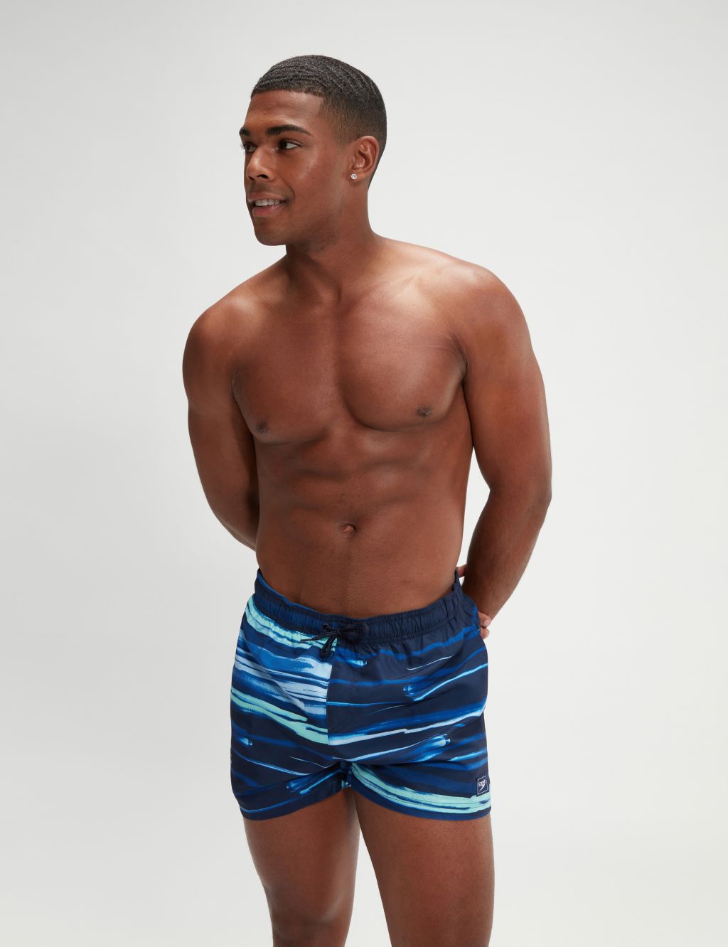 Essentials Pocketed Striped Swim Shorts image 3