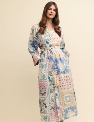 Pure Cotton Patchwork Print Dressing Gown, Nobody's Child