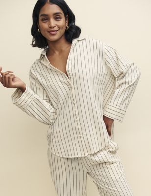Pure Cotton Striped Relaxed Shirt