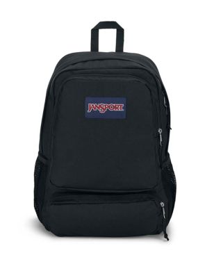 Jansport Womens Doubleton Multi Pocket Backpack - Black, Black,Navy