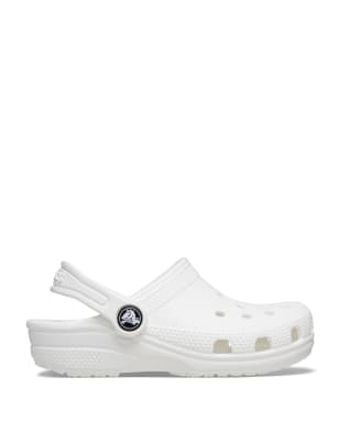 Crocs Girls' Clogs - 9 S - White, White,Navy Mix