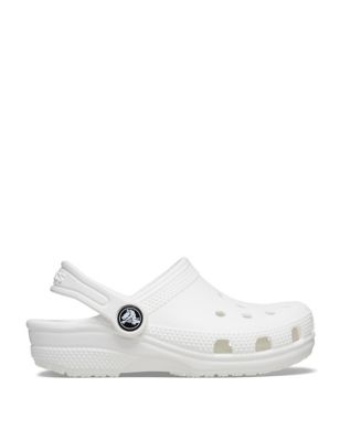 Crocs Girls Clogs - 9 S - White, White,Navy Mix