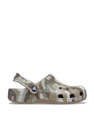 Crocs Boys' Camouflage Clogs (11 Small - 6 Large) - Brown, Brown