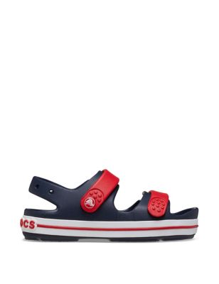 Crocs Girls Crocband Cruiser Sandals (11 Small - 3 Large) - Blue, Blue,Purple,Pink