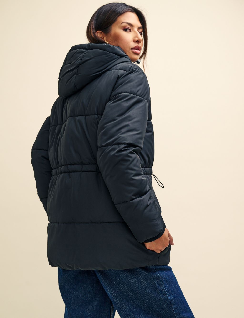 Quilted Hooded Puffer Coat image 3