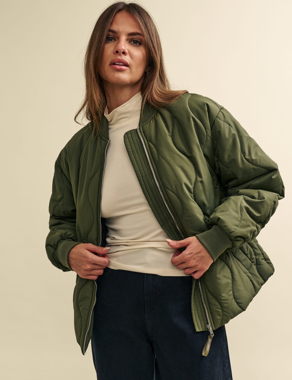 Quilted Bomber Jacket image 5