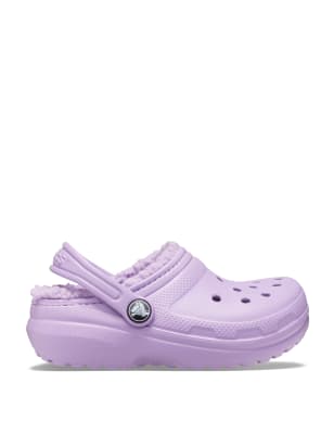 Purple fur lined crocs hot sale