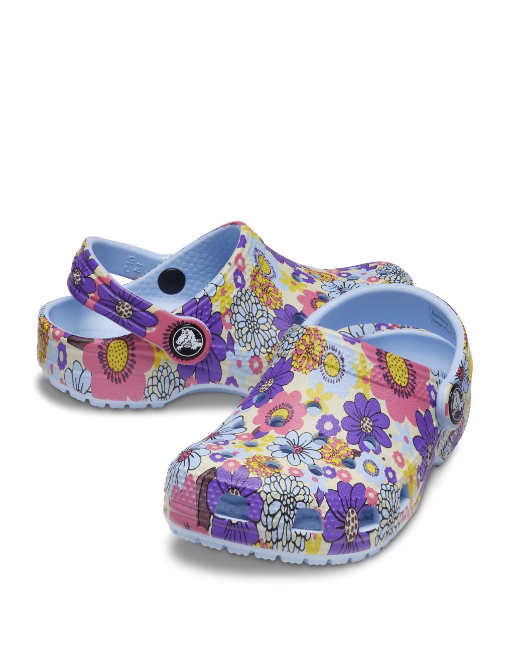 Kids' Classic Retro Floral Clogs (11 Small - 6 Large) image 3