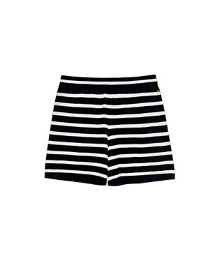 Linen Blend Striped Shorts