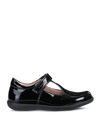 geox kids' patent leather school shoes (8½ small-12½ small) - 9 s - black patent, black patent