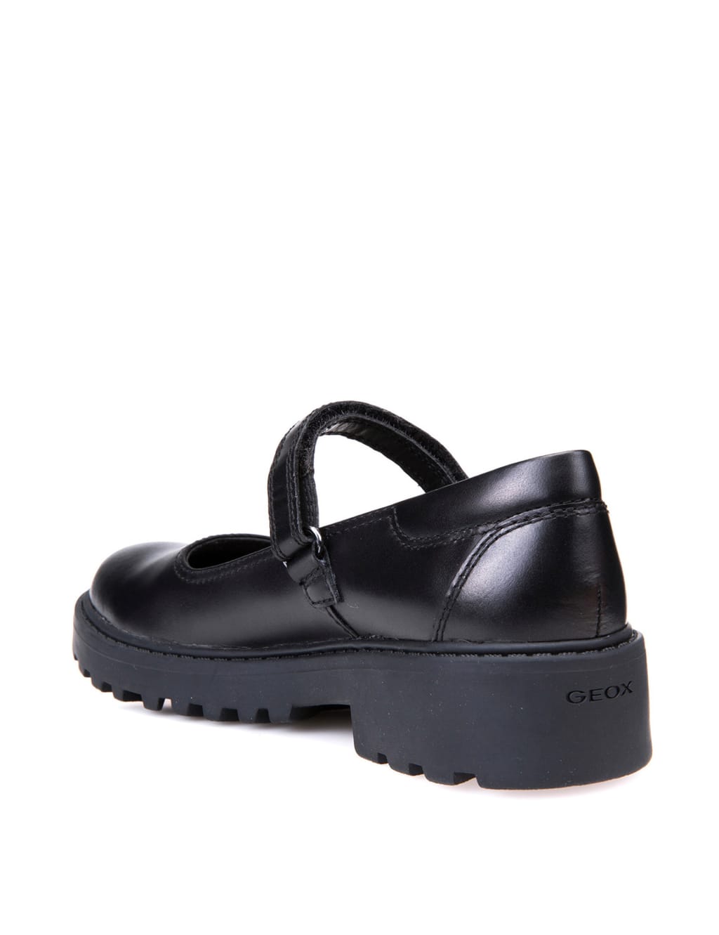 Kids' Leather Riptape School Shoes (13 Small-6 Large) image 3
