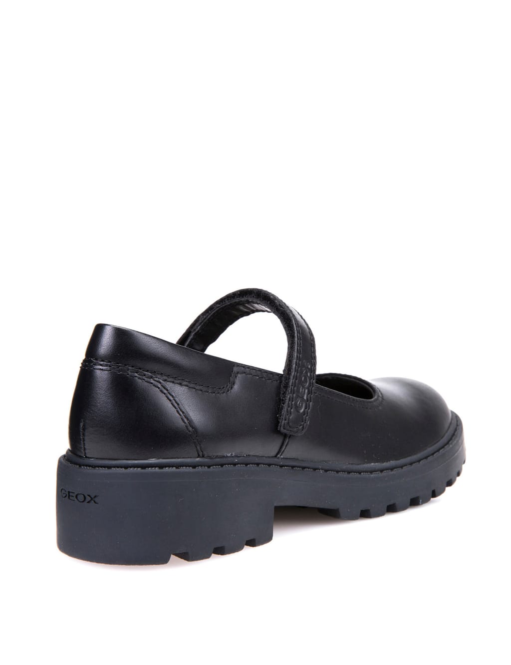 Kids' Leather Riptape School Shoes (13 Small-6 Large) image 4