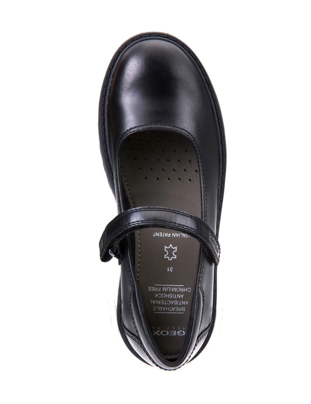 Kids' Leather Riptape School Shoes (13 Small-6 Large) image 5