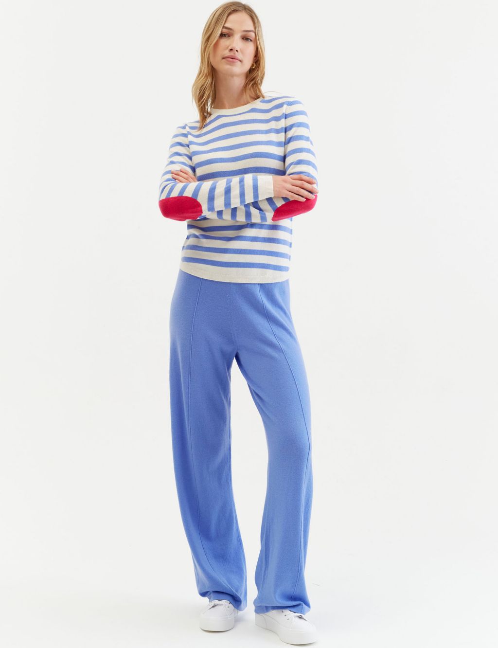 Wool Rich Striped Sweatshirt with Cashmere image 5