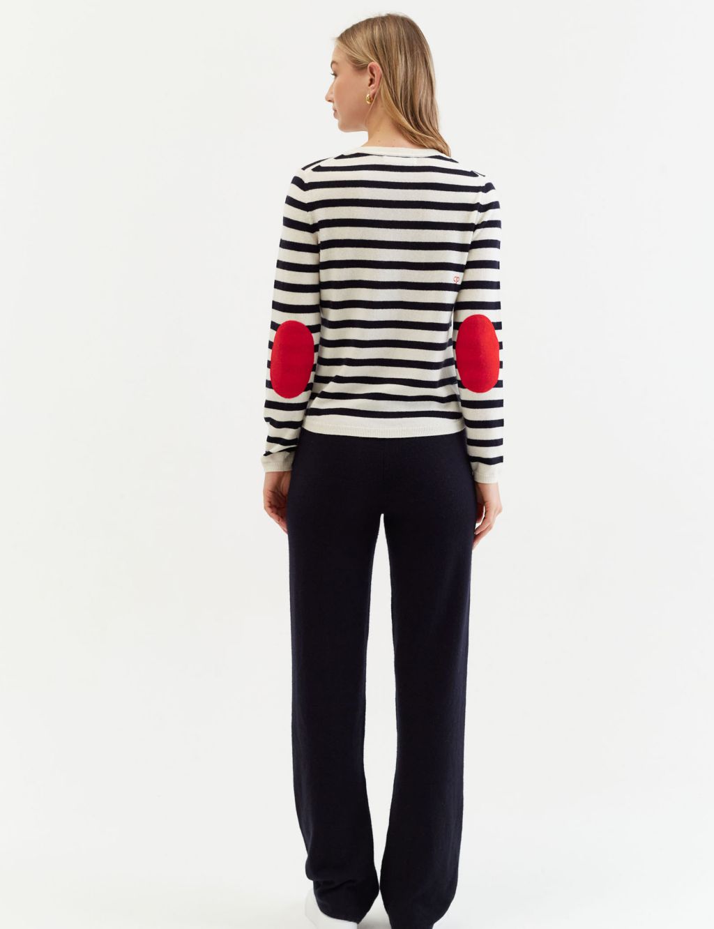 Wool Rich Striped Sweatshirt with Cashmere image 3