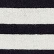 Wool Rich Striped Sweatshirt with Cashmere - navymix