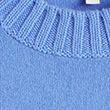 Wool Rich Knitted Top with Cashmere - powderblue