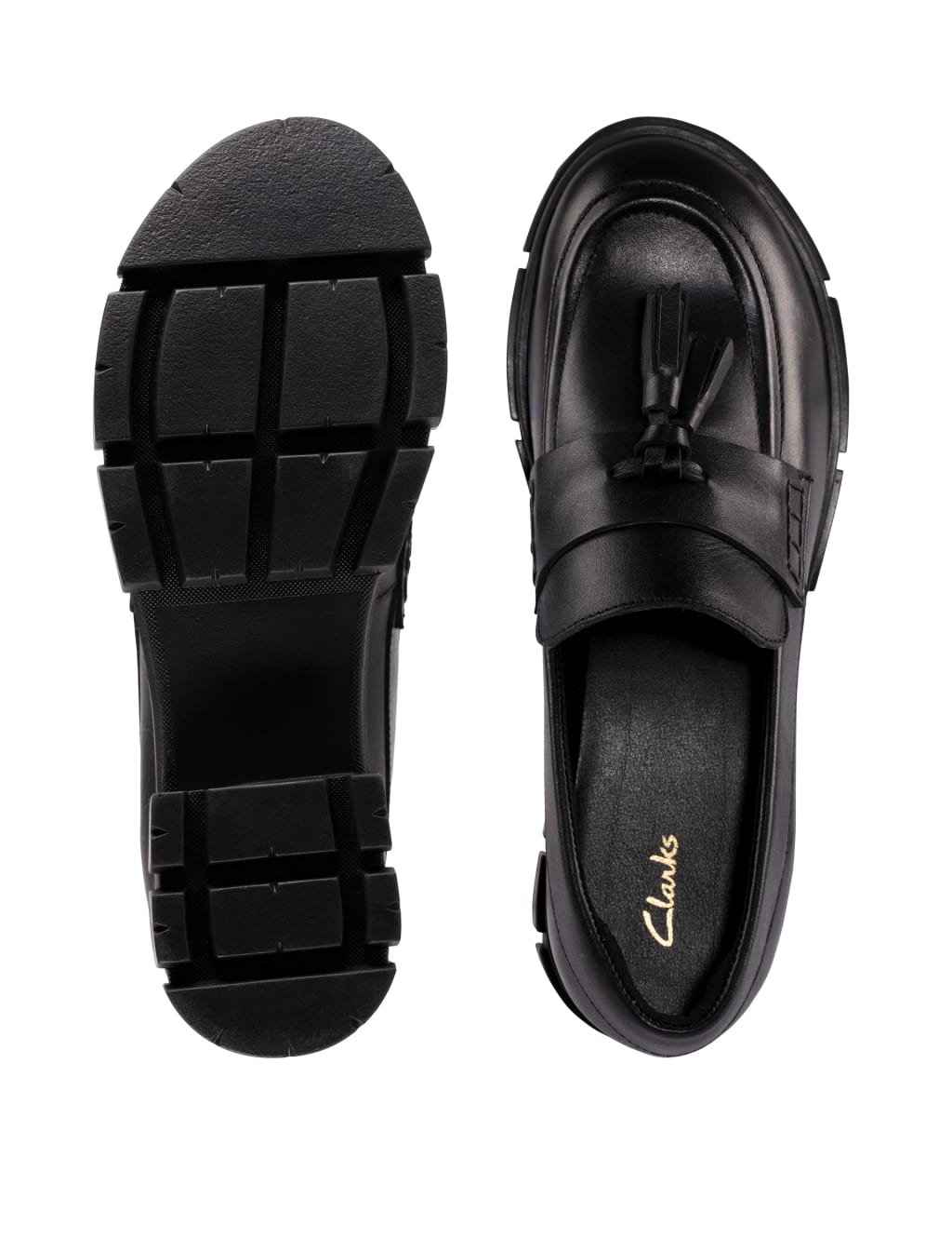 Leather Tassel Flatform Loafers image 7