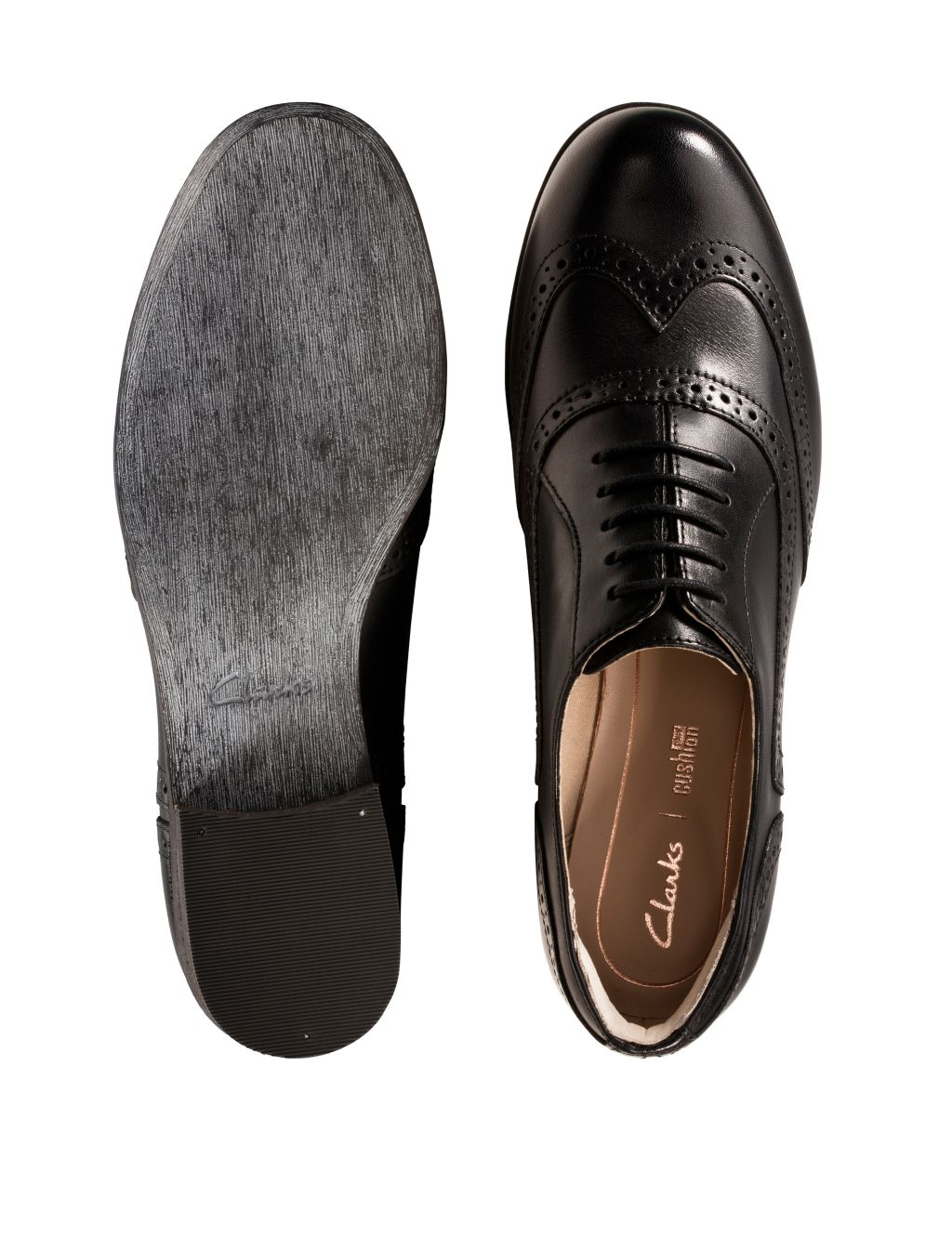 Wide Fit Leather Flat Brogues image 7