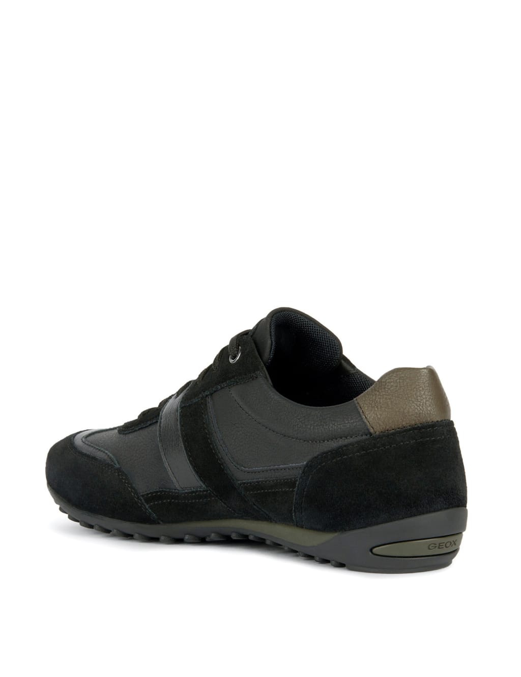 Leather & Suede Lace Up Trainers image 3