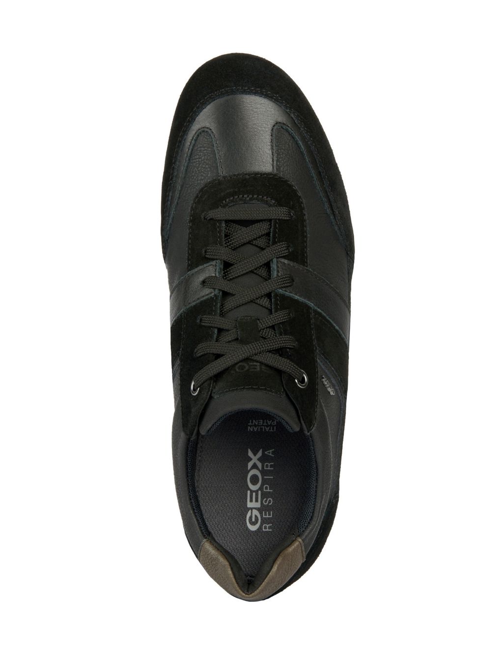Leather & Suede Lace Up Trainers image 5