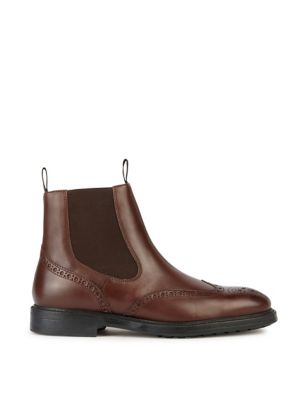 Wide Fit Leather Pull-On Chelsea Boots