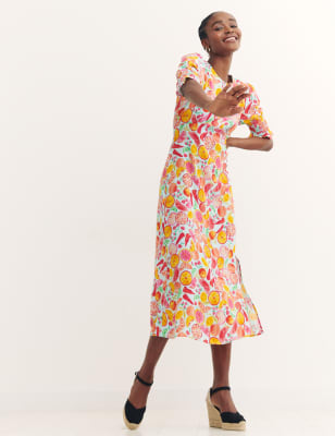 

Nobody's Child Vestido a media pierna a la cintura con estampado de frutas LunaWomens - Multi, Multi