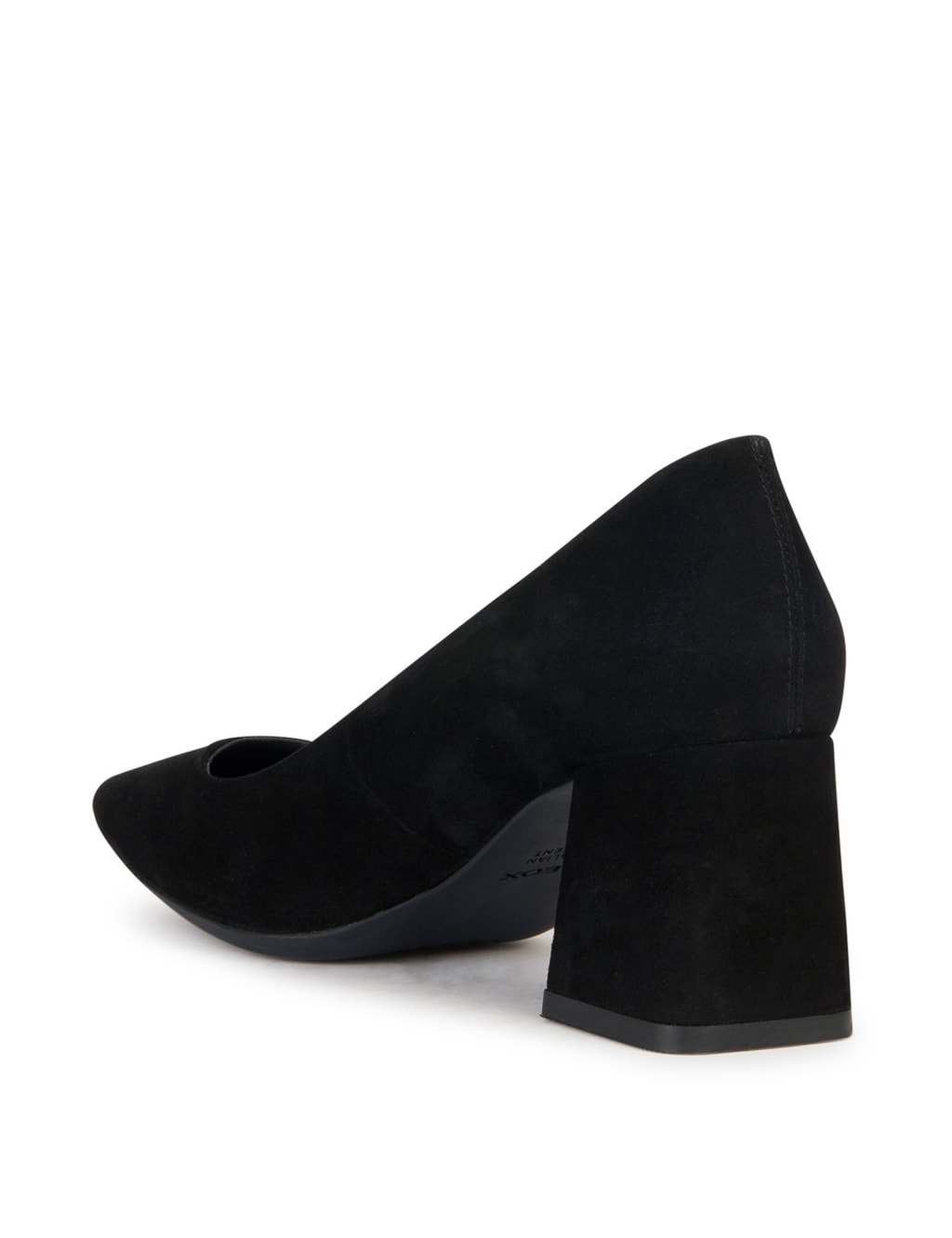 Suede Block Heel Pointed Court Shoes image 3