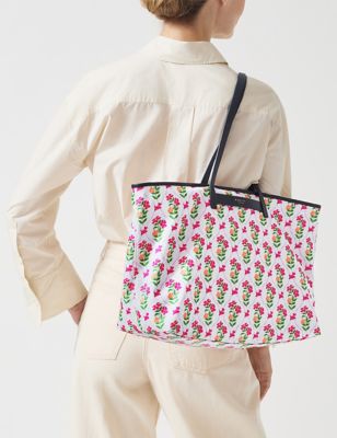 Radley Womens Finsbury Park Floral Shoulder Bag - White, White