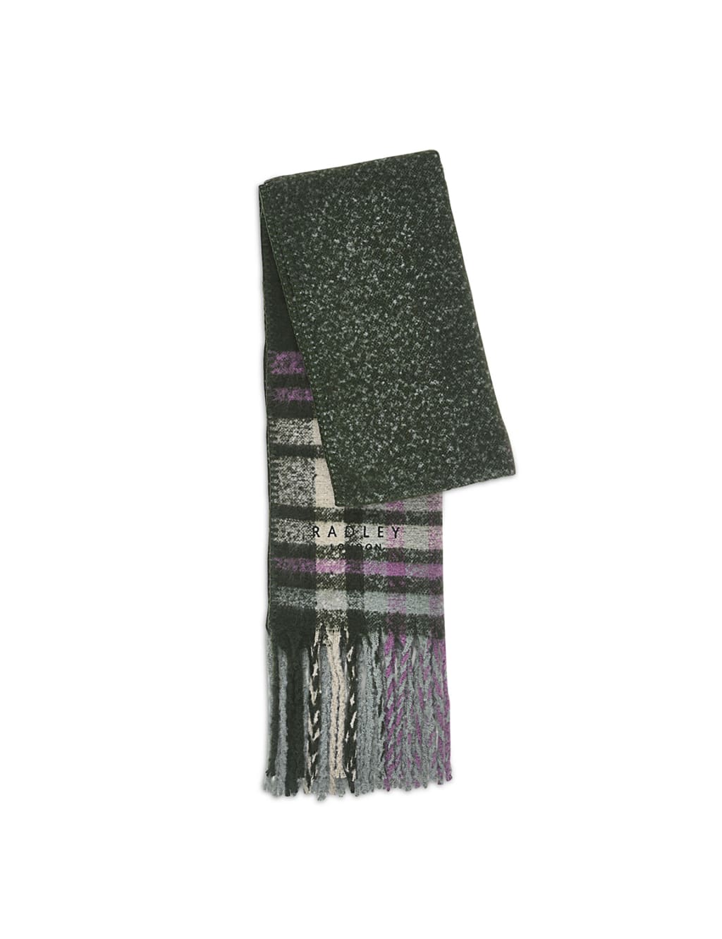 Checked Fringed Scarf image 1