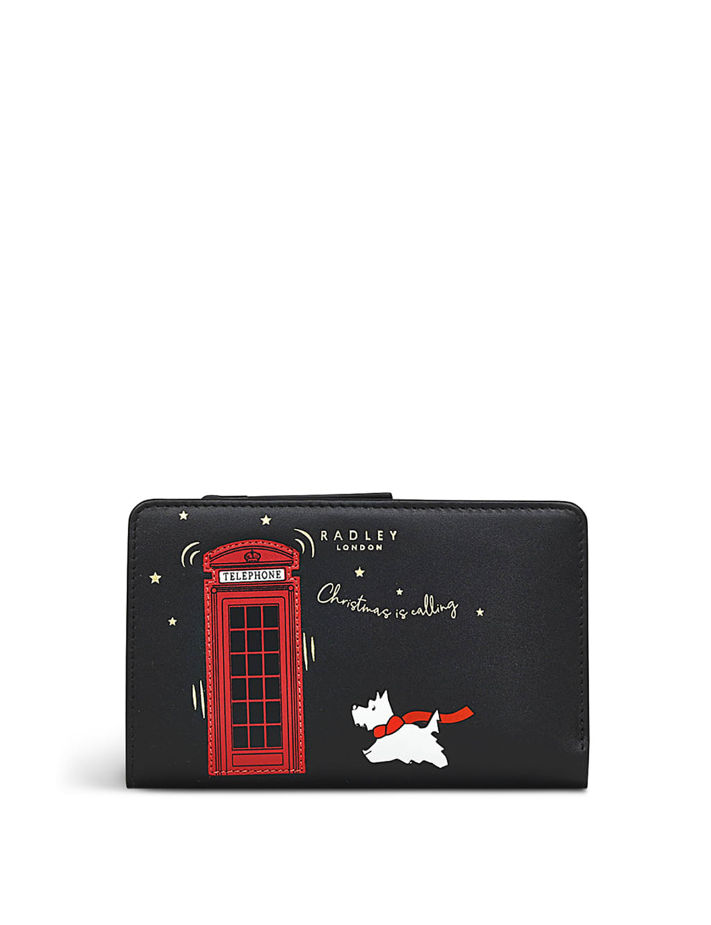 Christmas Is Calling Leather Foldover Purse image 1