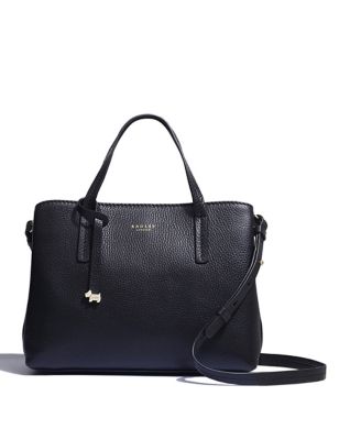 Radley Womens Dukes Place Leather Grab Bag - Black, Black,Navy