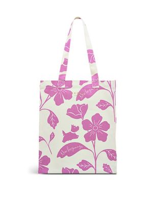 New Beginnings Canvas Floral Tote Bag