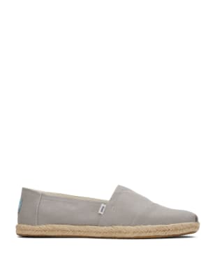 Toms Men's Canvas Espadrilles - 8 - Grey, Grey,Black