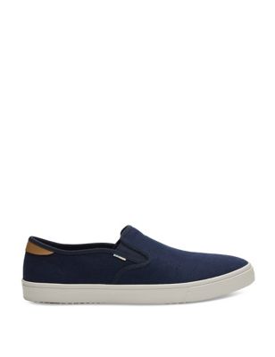 Toms Mens Canvas Slip-On Trainers - 8 - Navy, Navy,Grey