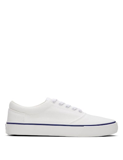 Canvas Lace Up Trainers