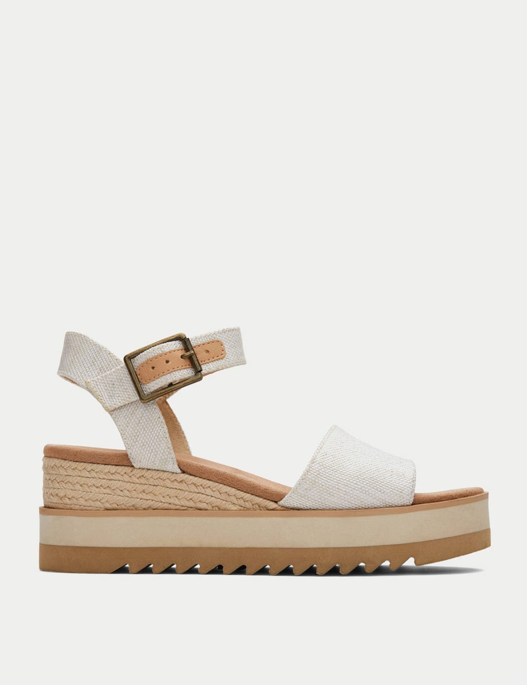 Canvas Buckle Ankle Strap Wedge Espadrilles