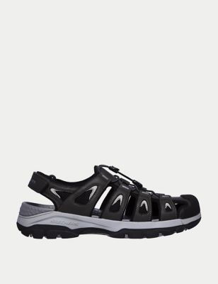 Skechers Men's Tresmen Outseen Slip On Sandals - 7 - Grey, Grey,Chocolate
