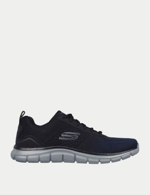 Skechers Mens Track Ripkent Lace Up Trainers - 8 - Navy, Navy,Charcoal