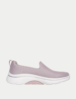 Skechers Womens Go Walk Arch Fit 2.0 Saida Knitted Trainers - 5 - Mauve, Mauve