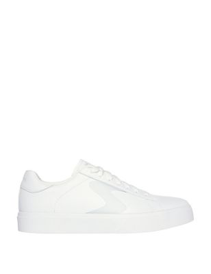 Skechers Womens Eden LX Top Grade Lace Up Trainers - 5 - White, White
