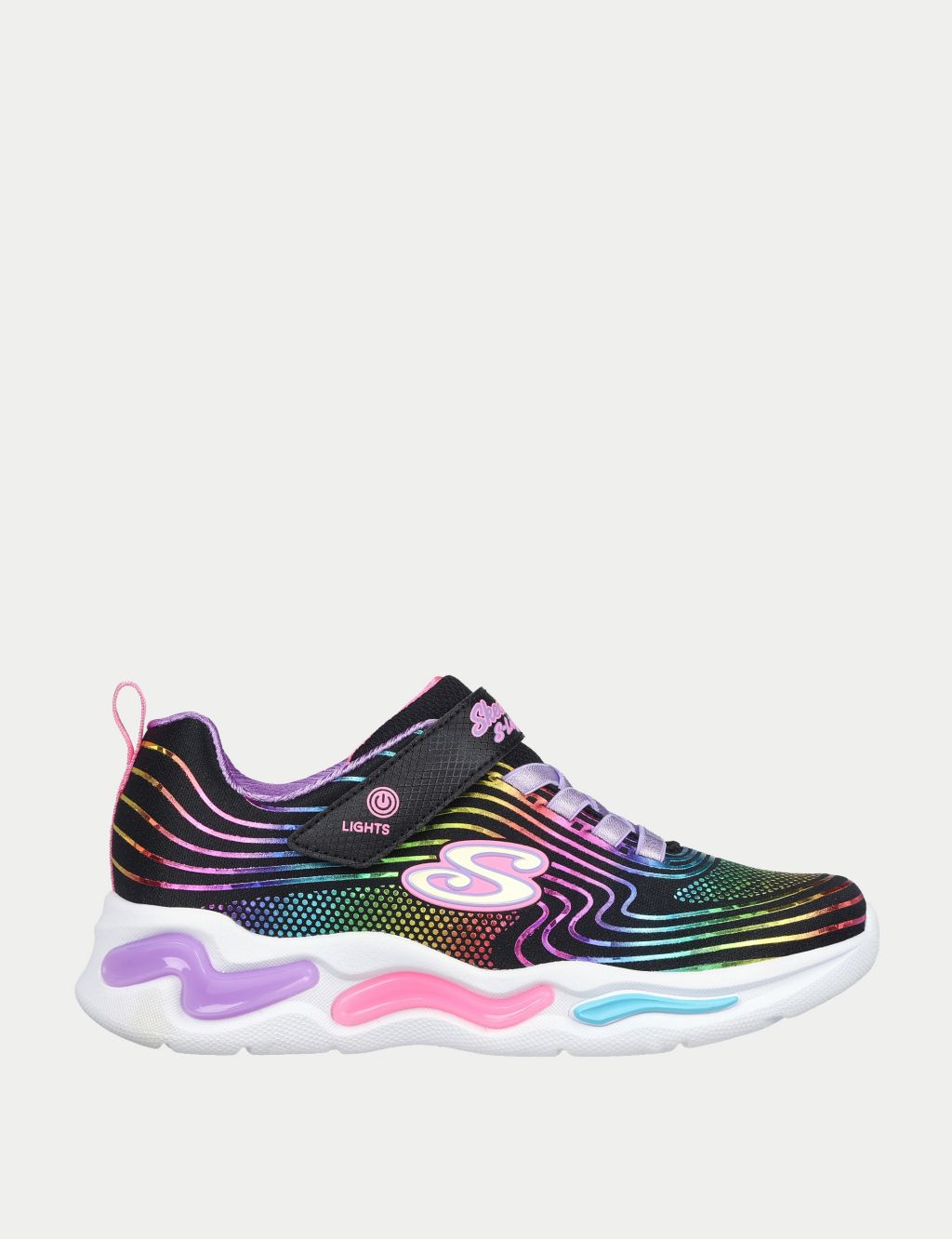 Rainbow Light Up Trainers (9.5 Small - 3 Large)