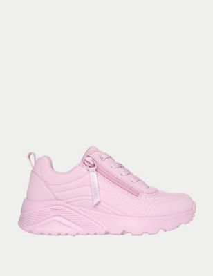 Skechers Boys Uno Lite Easy Zip Kids Trainers (9 1/2 Small - 6 Large) - 10.5S - Light Pink, Light Pi